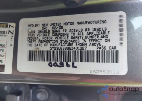 2006 Pontiac Vibe z USA, uszkodzony, nr VIN 5Y2SL65896Z431927